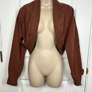 Athleta Women's Brown Cropped Ballet-Meets-Streetwear Sweater